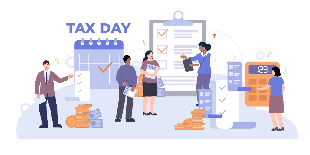Tax day and compliance illustration