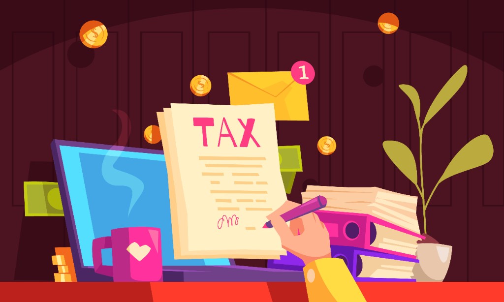 Tax filing and client portal illustration